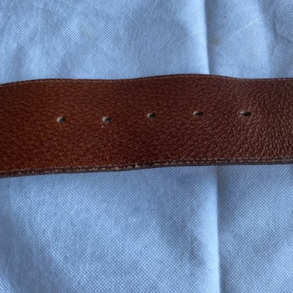 Ann Taylor English Aniline Pigskin Full Grain Leather Belt - SMALL